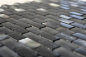 Preview: Mosaique aspect maconnerie MIX pierre translucide mix coquillage noir brillant - 10 feuilles de mosaique