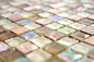 Preview: Mosaique Carre Mosaique de verre Pierre mix brun clair beige Mix translucide brillant