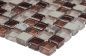 Preview: Mosaique Carre Mosaique de verre Pierre mix brun Mix translucide brillant