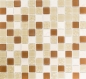 Preview: Mosaique Carre Mosaique de verre Pierre mix beige Mix translucide brillant