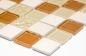 Preview: Mosaique Carre Mosaique de verre Pierre mix beige Mix translucide brillant