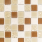 Preview: Mosaique Carre Mosaique de verre Pierre mix beige Mix translucide brillant