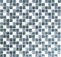 Preview: Mosaique Mix pierre translucide gris brillant - 10 feuilles de mosaique