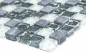 Preview: Mosaique Mix pierre translucide gris brillant - 10 feuilles de mosaique