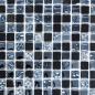 Preview: Mosaique Carre Mosaique de verre Pierre mix gris noir Mix translucide brillant