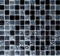 Preview: Mosaique Mix pierre translucide gris noir brillant - 10 feuilles de mosaique