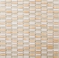 Preview: Riemchen Rechteck Mosaikfliesen Glasmosaik Stäbchen mini beige creme goldbeige Naturstein Küchenrückwand Bad WC Wand - 87-1412