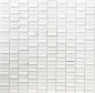 Mobile Preview: Riemchen Rechteck Mosaikfliesen Glasmosaik weiß carrara Bruchglas Naturstein Fliesenspiegel Bad Küche WC - 87-1401