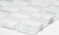 Preview: Batonnets de mosaque de verre pierre mix blanc mat mix translucide optique croise brillant
