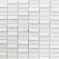 Preview: Batonnets de mosaque de verre pierre mix blanc mat mix translucide optique croise brillant