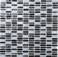 Preview: Batonnets de mosaique de verre pierre mix gris mat noir mix translucide aspect croise brillant