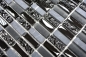 Preview: Batonnets de mosaique de verre pierre mix gris mat noir mix translucide aspect croise brillant