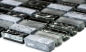 Preview: Batonnets de mosaique de verre pierre mix gris mat noir mix translucide aspect croise brillant