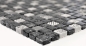 Preview: Mosaique carre Mosaique de verre pierre mix blanc argent noir structure mix translucide aspect relief brillant