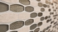Preview: Piedra natural mosaico de vidrio mosaico de marmol azulejos oval forma de barco luz gris beige claro marron azulejo backsplash pared de la cocina - 85-BM59
