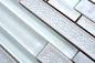 Preview: Mosaique aspect maconnerie Mix pierre translucide Ceramique blanc brillant - 10 feuilles de mosaique