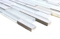 Preview: Mosaique aspect maconnerie Mix pierre translucide Ceramique blanc brillant - 10 feuilles de mosaique