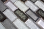 Preview: Retro Verbund Mosaik Fliese Keramikmosaik Glasmosaik altgrau altgrün 83IC-0219