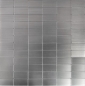 Mobile Preview: selbstklebende Mosaikfliese Silber Grau Metall Gebürstet Riemchen Fliesenspiegel Wandfliese - 200-22M50