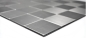 Preview: selbstklebende Mosaikfliese Silber Grau Metall Gebürstet Quadrat Fliesenspiegel Wandfliese - 200-4MM99