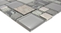 Preview: Mosaique de verre Carreau de mosaique Argent gris clair Anthracite Noir Carrelage - 88-0317