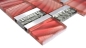 Preview: Mosaique combinaison mosaique de verre ALU mix Red Mix aluminium translucide rouge brillant