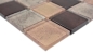 Preview: Mosaique Carre Mosaique de verre mix beige translucide aspect beton brillant
