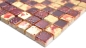 Preview: Mosaique pierre carree Resin mix or rouge Mix brillant