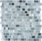 Preview: Glasmosaik Mosaikfliese unregelmäßiger Vintage grau anthrazit - 85-0203