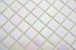 Preview: Mosaique carree verre iridium blanc brillant