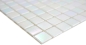 Preview: Mosaique carree verre iridium blanc brillant