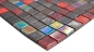 Preview: Glasmosaik Mosaikfliese Iridium Dunkelbraun Rot Regenbogen Flip Flop Farben - 58-0913