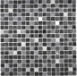 Preview: Mosaique de verre Pierre naturelle Acier inoxydable noir graphite anthracite mat brillant 92-0322