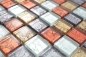 Preview: Mosaik Transluzent Crystal mix gold silber schwarz rot glaenzend - 10 Mosaikblaetter