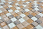 Preview: Mosaico de vidrio Mosaico de piedra natural Rustico beige marron Emperador 58-1213
