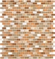 Preview: Mosaique aspect maconnerie MIX pierre translucide mix coquillage beige brillant - 10 feuilles de mosaique