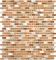 Preview: Mosaik Stäbchen Verbund Naturstein Glasmosaik Muschel Brick braun beige Mosaikfliese Wand Fliesenspiegel Küche Bad - 86-0012