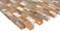 Preview: Mosaique aspect maconnerie MIX pierre translucide mix coquillage beige brillant - 10 feuilles de mosaique