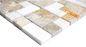 Preview: Marmor Mosaikfliese Kombination cream grau beige weiss - 88-0201