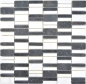 Preview: Marmor Mosaik Stäbchen Riemchen Kombination hell weiss anthrazit grau blau 88-0103