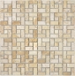 Preview: Mosaique roue pierre uni chocolat poli marbre brun brillant