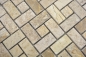 Preview: Mosaique roue pierre uni chocolat poli marbre brun brillant