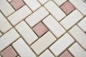 Preview: Marmor Mosaik Rad Stein cremarfil pink rose 88-B27