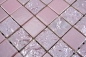 Mobile Preview: Keramikmosaik Mosaik Strukturiert Pink Rose Metallic Wandverkleidung Fliesenspiegel Küchenfliese - 18-1111