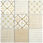 Preview: Fliese beige cream Retro Mosaikfliese orientalische Ornamente Küche Fliesenspiegel 22B-WB12