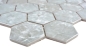 Mobile Preview: Keramikmosaik Fliese Mosaikmatte Hexagon Grau Anthrazit Marmoroptik Fliesenspiegel Mosaikplatte - 11H-0201