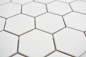 Mobile Preview: Keramikmosaik Fliese Hexagon Weiß Rutschsicher R10B Fliesenspiegel Mosaikplatte - 11H-0111-R10