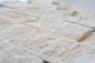 Preview: Splitface Mosaik Fliese Kalkstein 3D Natursteinmosaik weiß cream Limestone 29-49792