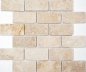 Preview: Travertin Mosaik Fliese Natursteinmosaik beige Brick Inula Chiaro Antik 43-1202