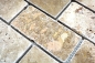 Preview: Travertin Mosaik Fliese Natursteinmosaik beige Brick Inula Chiaro Antik 43-1202